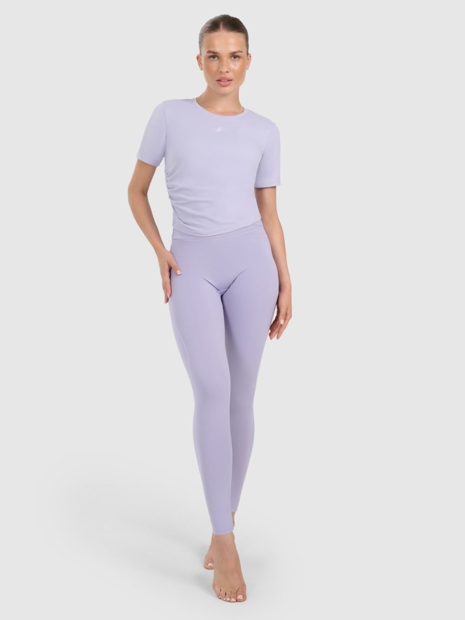 4F Top do jogi i pilatesu szybkoschnący damski - fioletowy L