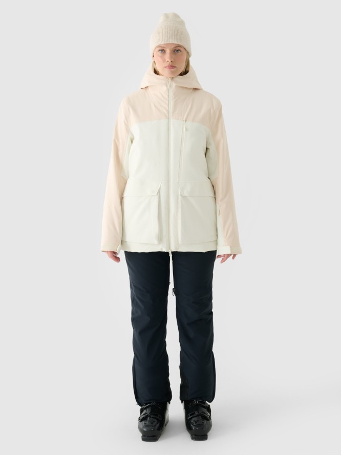 4F Kurtka narciarska membrana NeoDry 8000 damska - beżowa L