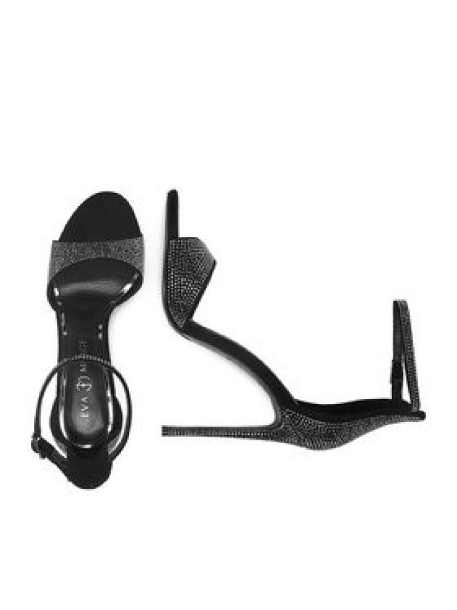 Eva Minge Sandały EO-MARA-LT2360LX-157 Czarny