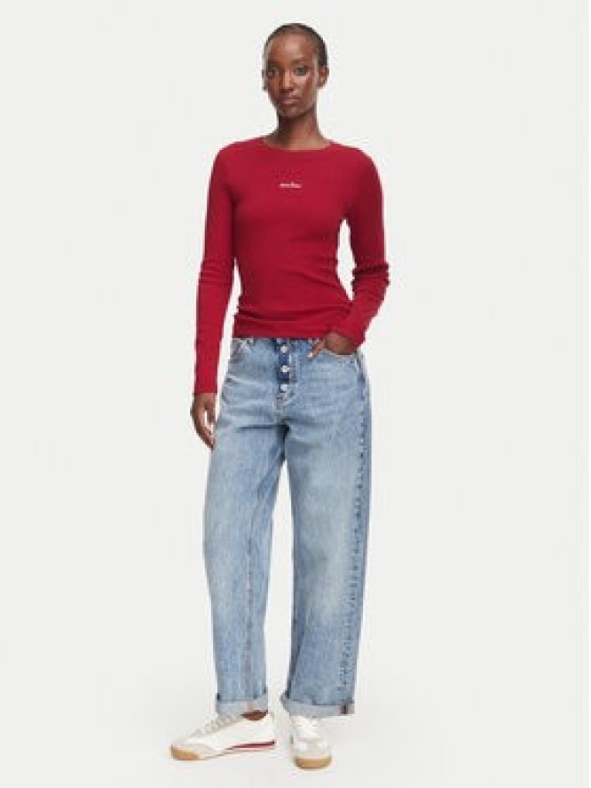 Guess Jeans Bluzka W6YP14 K3821 Bordowy Slim Fit