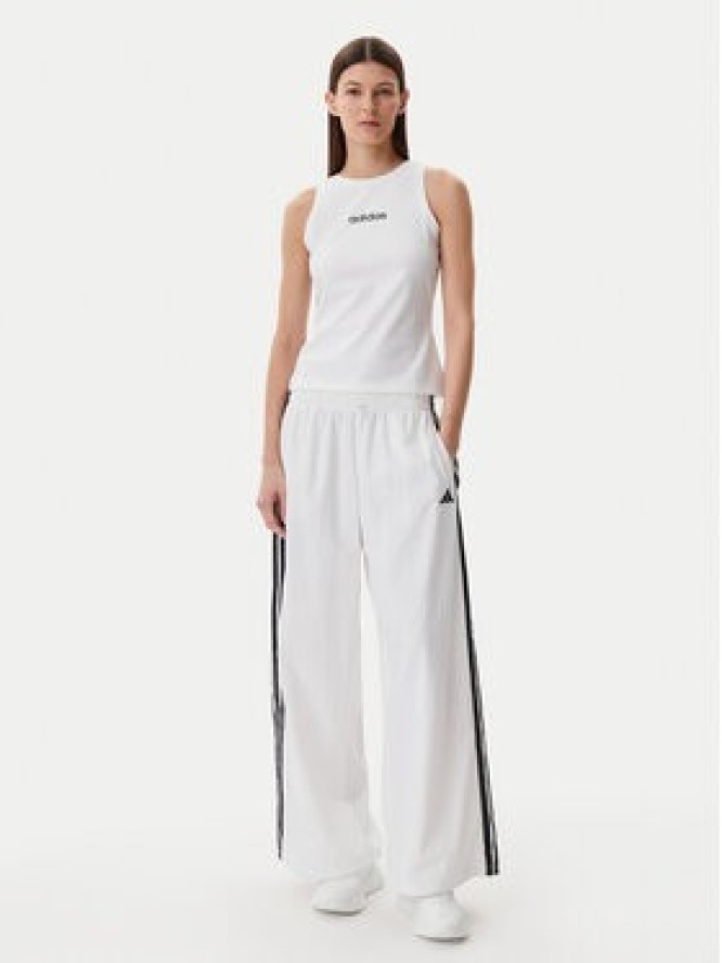 adidas Spodnie dresowe Essentials 3-Stripes JE1307 Biały Loose Fit