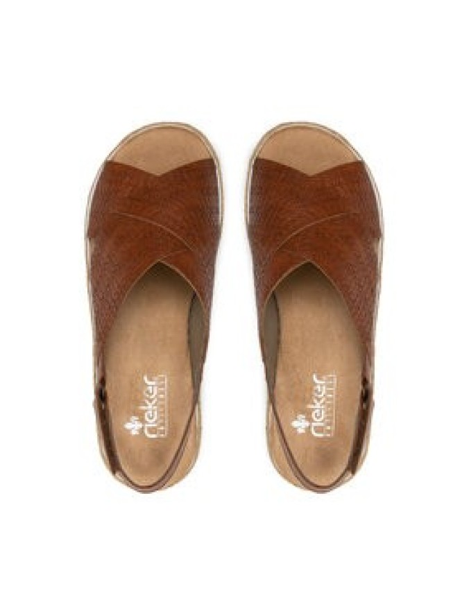 Rieker Espadryle V79B4-25A Brązowy