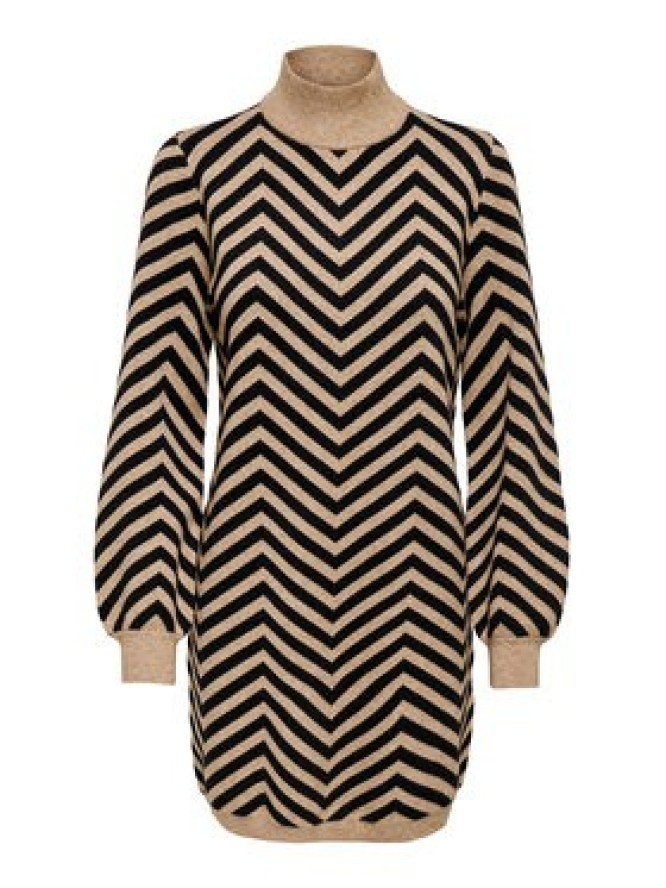 ONLY Sukienka dzianinowa Julia 15366284 Brązowy Regular Fit