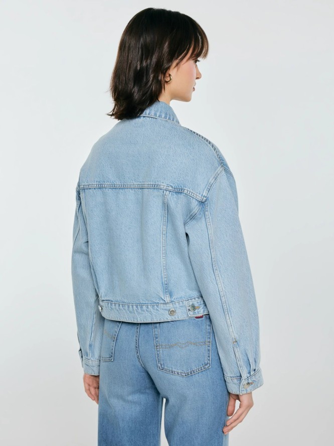 kurtka damska oversize jeansowa niebieska ella 221