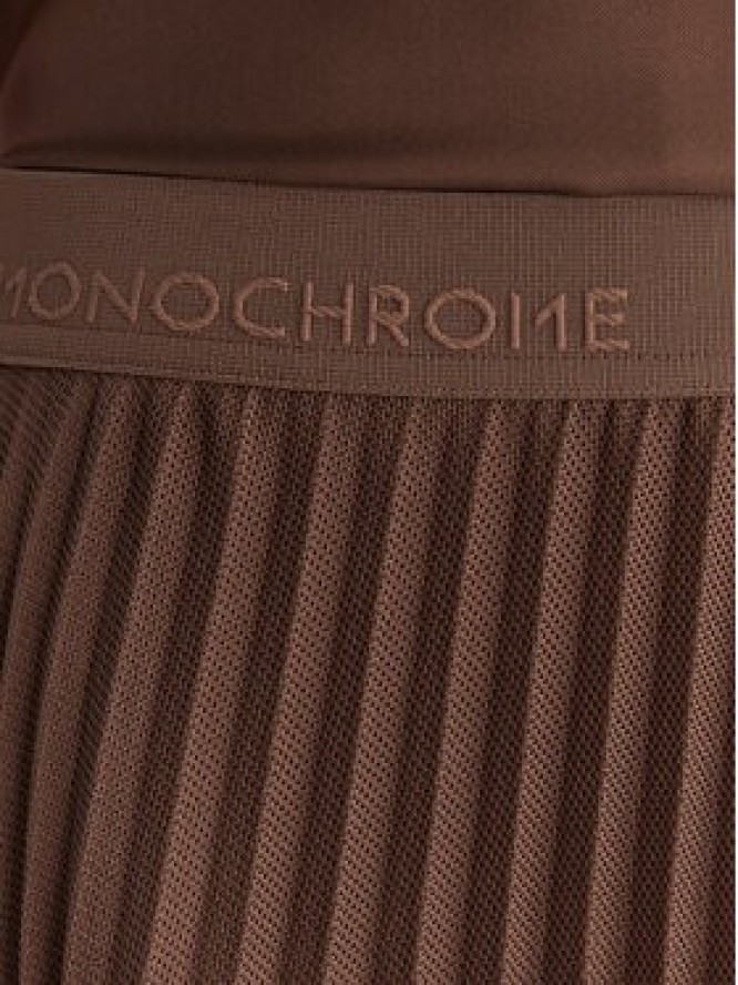 Marella Spódnica plisowana Gabbia 2613101085 Brązowy Regular Fit