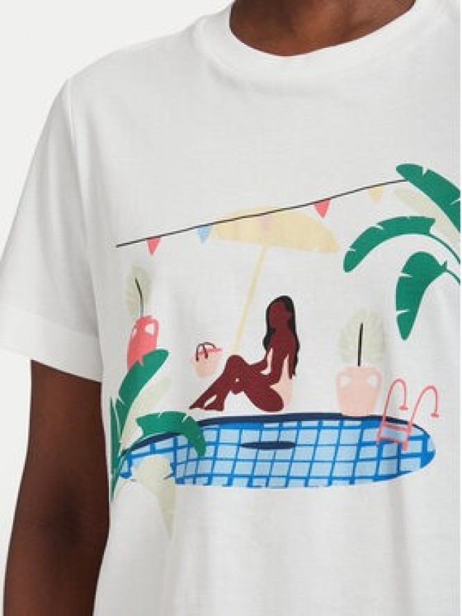 Vero Moda T-Shirt Emily 10344804 Biały Regular Fit