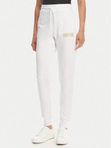 Versace Jeans Couture Spodnie dresowe 78HAAT06 Biały Regular Fit
