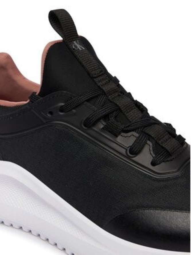 Calvin Klein Jeans Sneakersy Eva Runner Laceup Sock Mat Mix YW0YW02064 Czarny