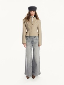 Jeansy wide leg - jasnoszary