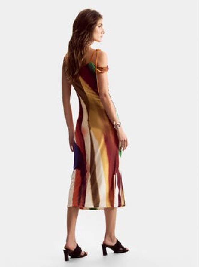 Desigual Sukienka letnia Paint Lacroix 26SWVK17 Kolorowy Slim Fit