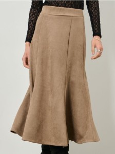 Spódnica midi - beżowy