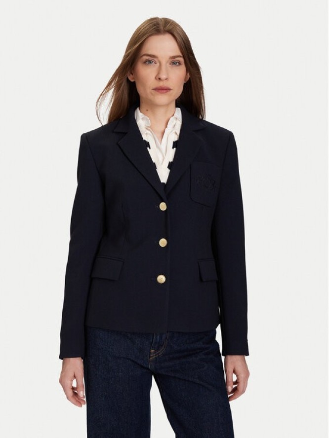 Tommy Hilfiger Marynarka WW0WW46660 Granatowy Slim Fit