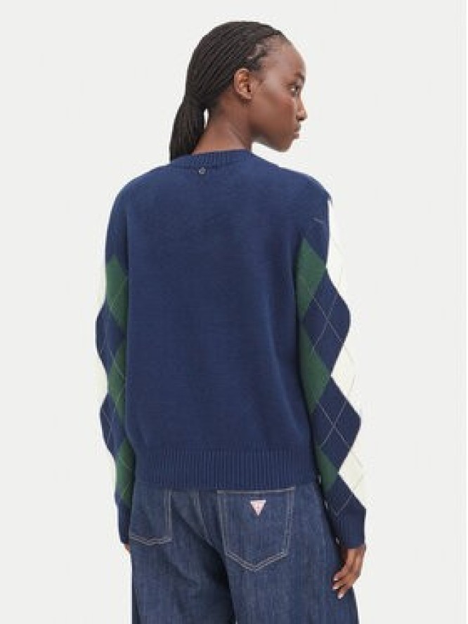 Guess Sweter W6BR48 Z1447 Granatowy Regular Fit
