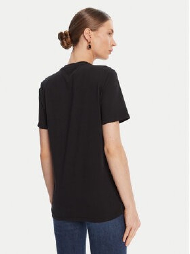 Elisabetta Franchi T-Shirt MA-028-56E2-V240 Czarny Regular Fit