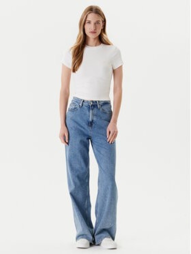 Tommy Jeans T-Shirt Script DW0DW20910 Écru Slim Fit