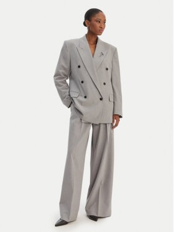 HUGO Spodnie materiałowe Haminde 50555897 Szary Regular Fit