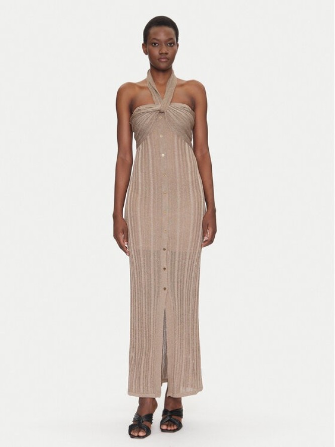 Marciano Guess Sukienka dzianinowa 5GGK48 5811Z Beżowy Slim Fit