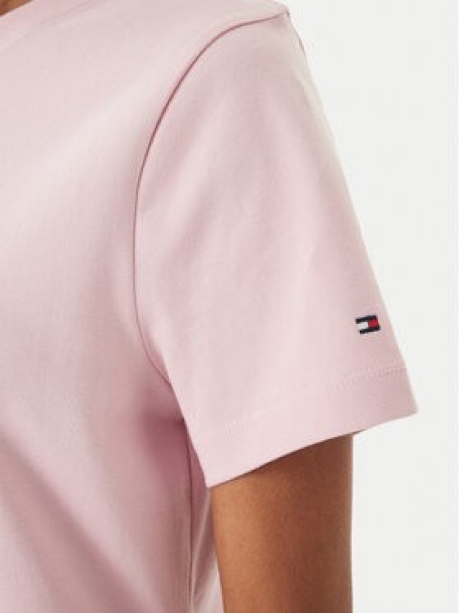Tommy Hilfiger T-Shirt Logo Interlock WW0WW48707 Różowy jasny Regular Fit