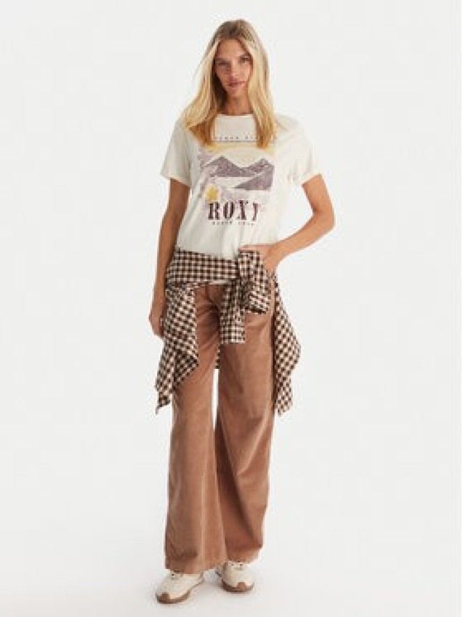 Roxy T-Shirt Oceanregular Poster ERJZT06017 Écru Regular Fit