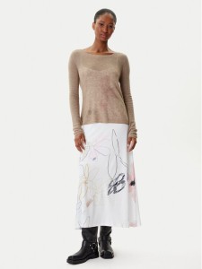 Desigual Sukienka codzienna Kala 25WWVK25 Biały Slim Fit