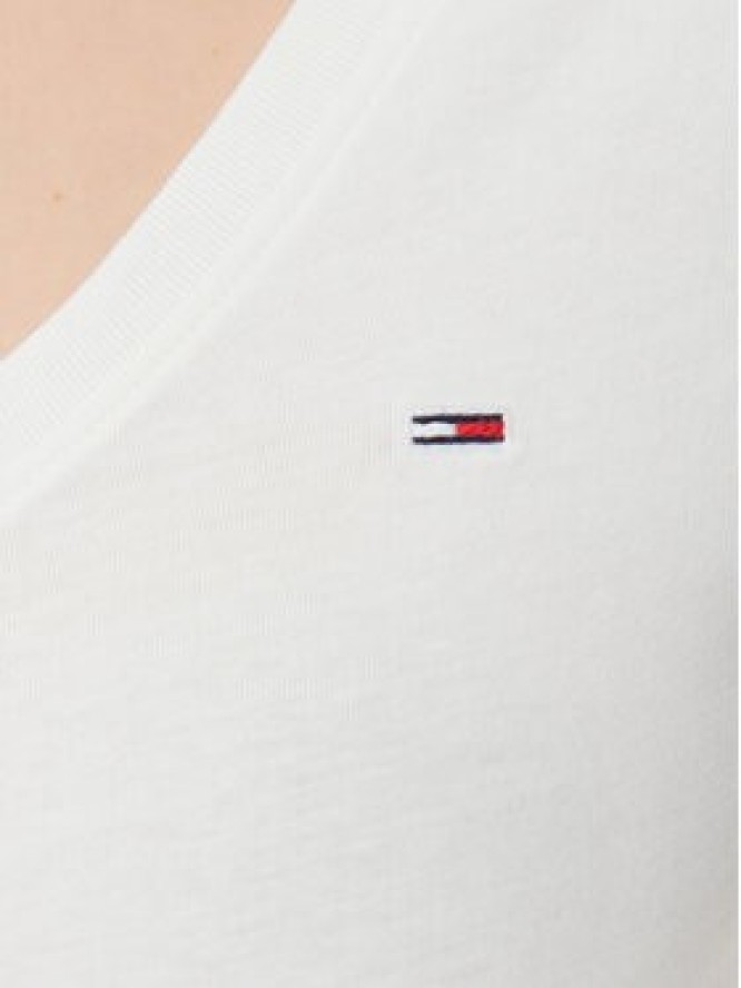 Tommy Jeans T-Shirt DW0DW20458 Biały Slim Fit