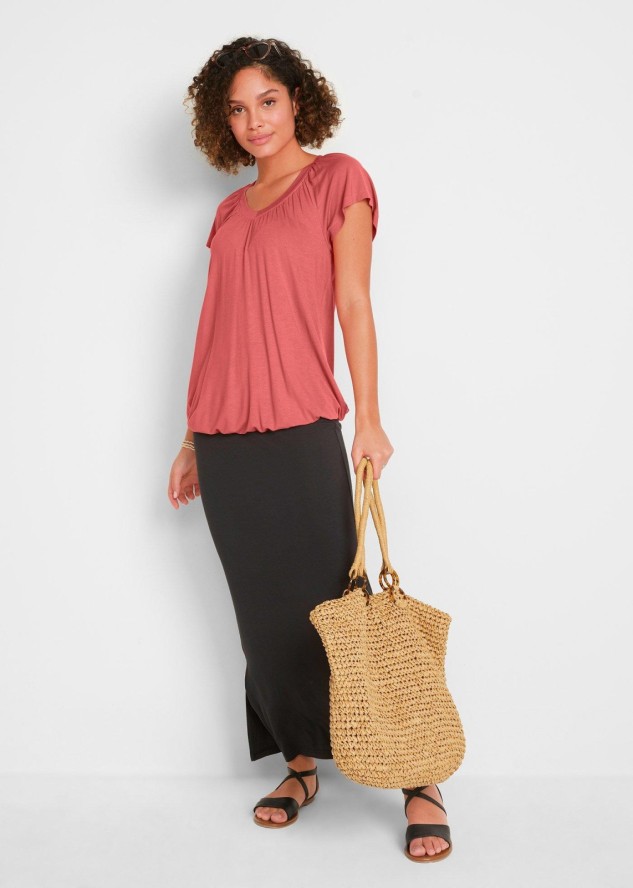 T-shirt z mieszanki wiskozy