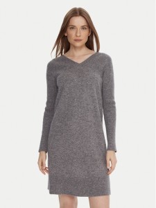 United Colors Of Benetton Sukienka dzianinowa 1044DV02C Szary Relaxed Fit