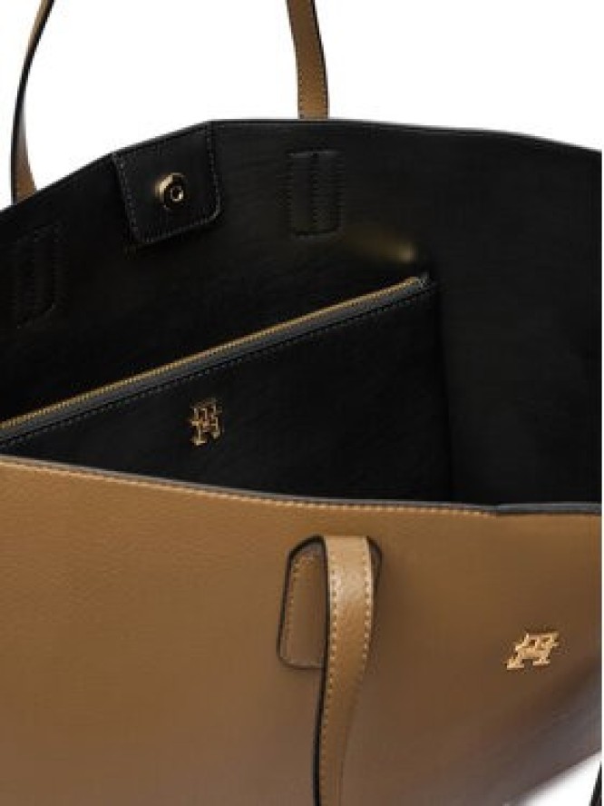 Tommy Hilfiger Torebka Th Icon Tote AW0AW18173 Brązowy