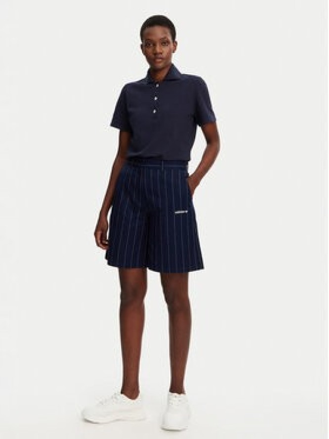 adidas Bermudy Pinstripe JC7683 Granatowy Loose Fit