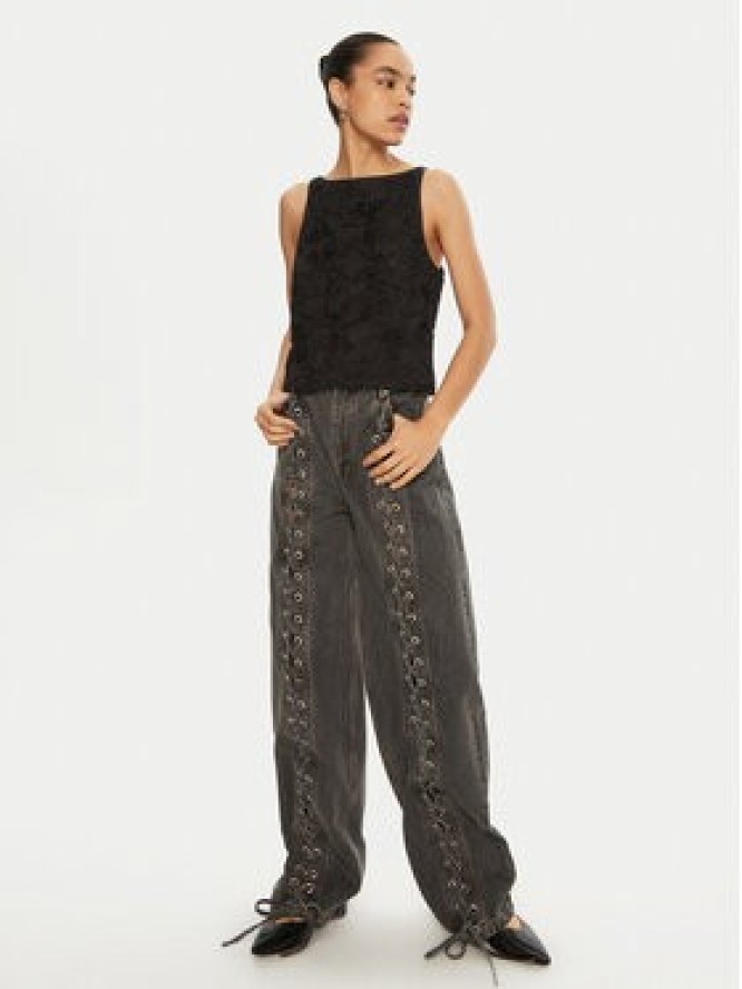 ROTATE Top 113614 Czarny Regular Fit