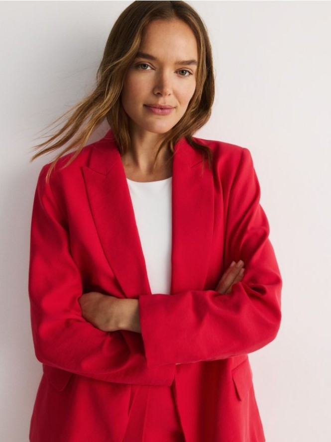 Marynarka z modalem - różowy