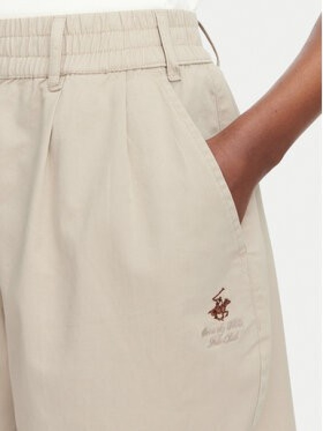 Beverly Hills Polo Club Szorty materiałowe P-SS26W-B576580 Beżowy Regular Fit