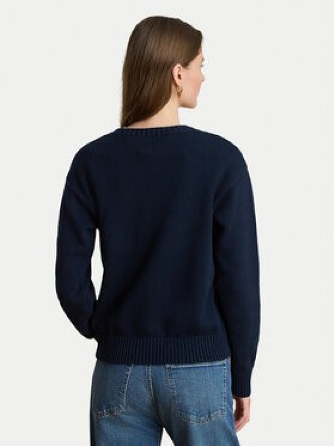 LAUREN RALPH LAUREN Sweter 200979653004 Granatowy Regular Fit