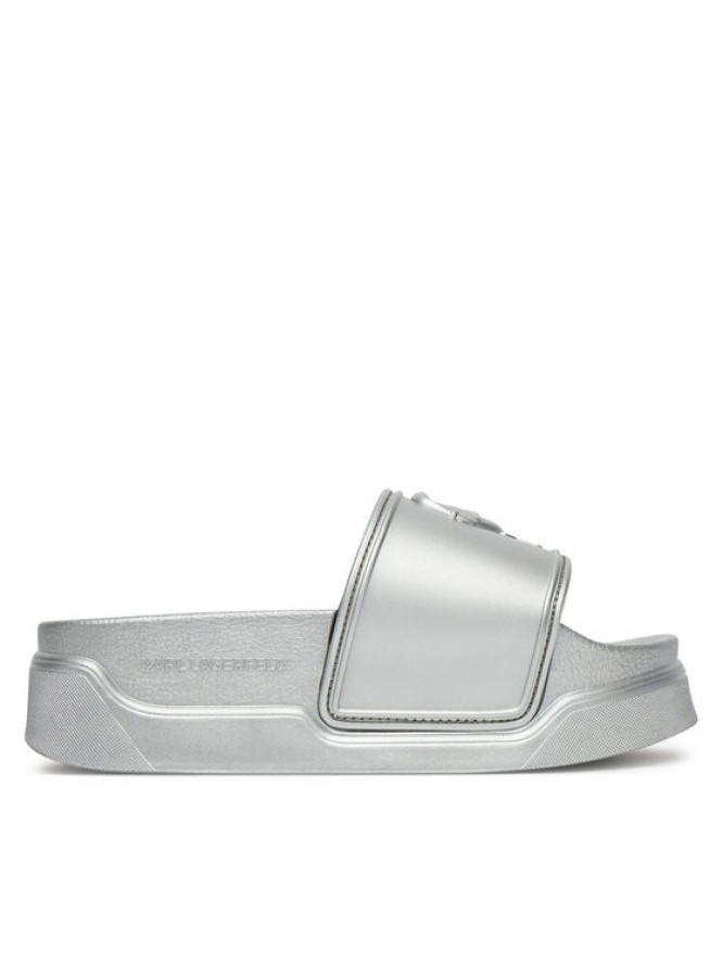 KARL LAGERFELD Klapki Kondominium KL88819 Srebrny