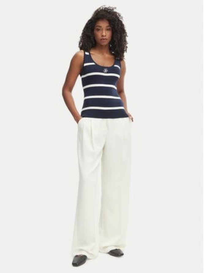 Tommy Hilfiger Top WW0WW48480 Granatowy Slim Fit