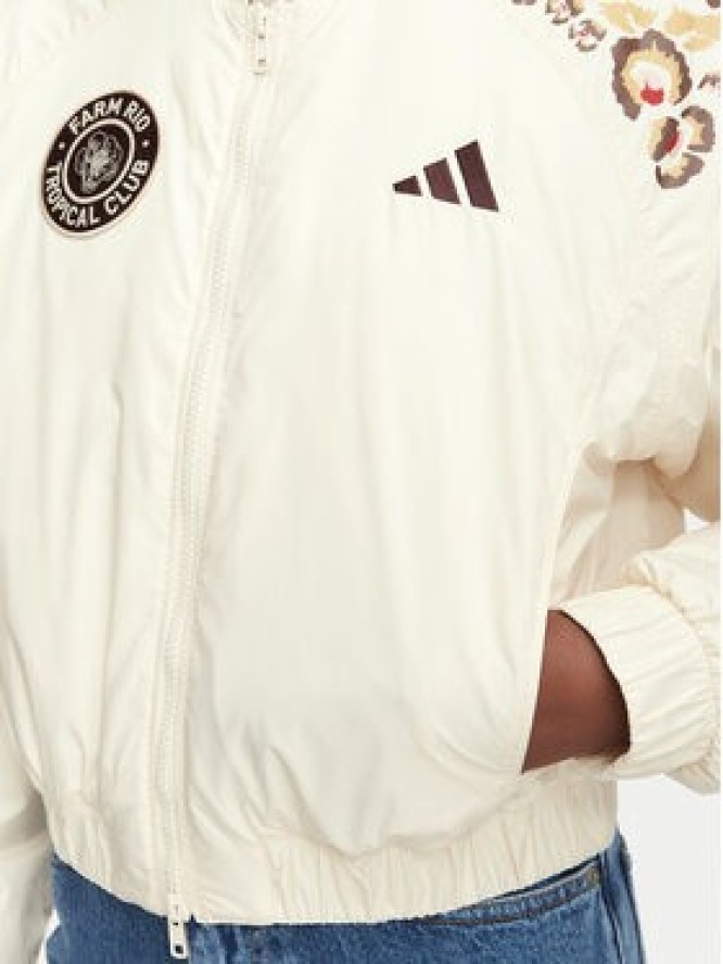adidas Kurtka bomber X Farm Rio Bomber KR0283 Kremowy Regular Fit