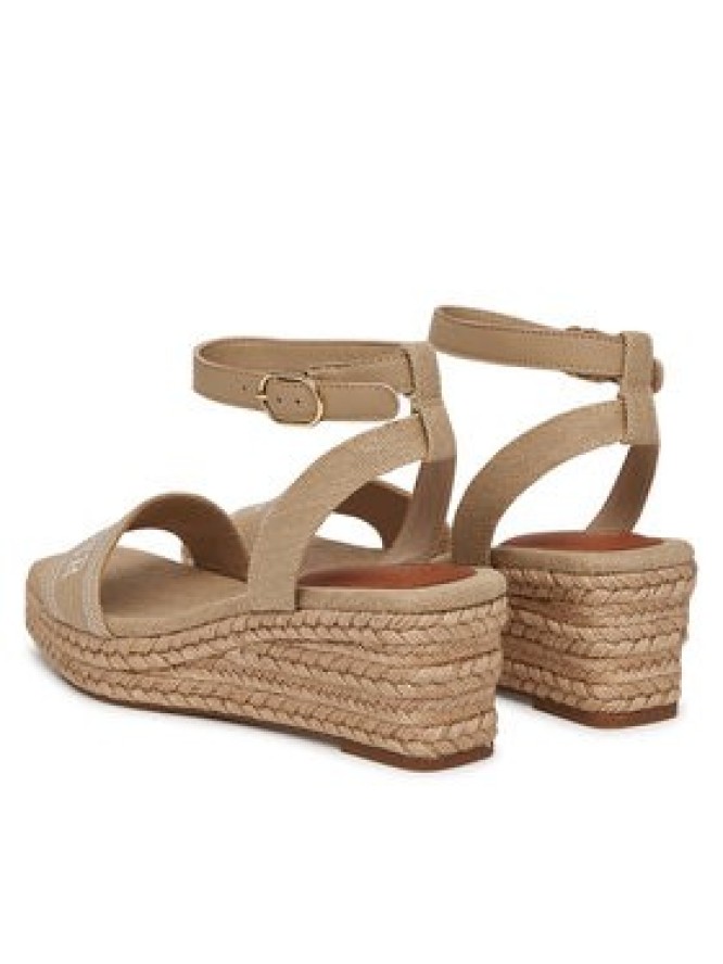 Tommy Hilfiger Espadryle Tommy Hilfiger Espad Mid Wedge FW0FW08805 Beżowy
