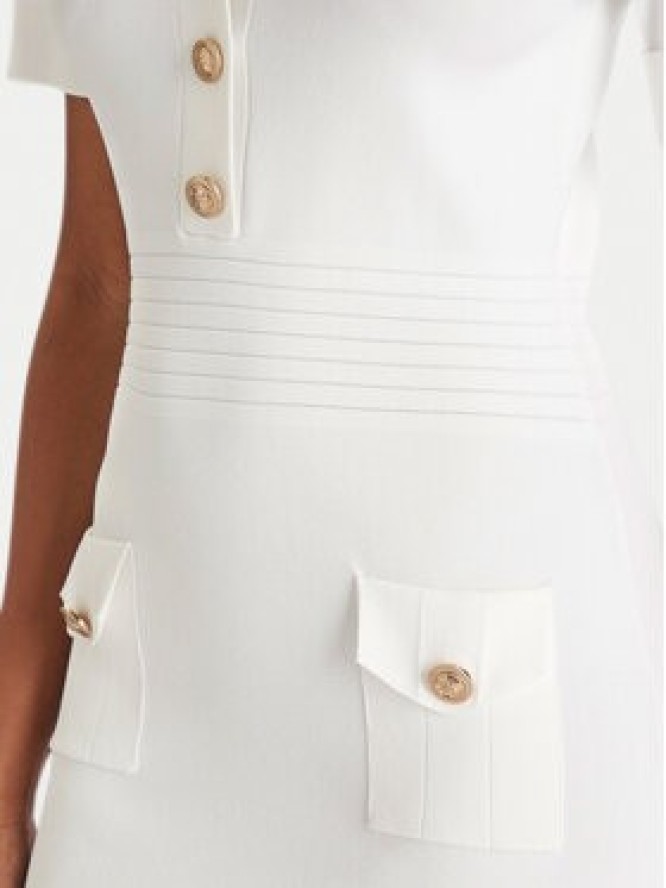 Guess Sukienka dzianinowa W5YK29 Z0130 Biały Slim Fit