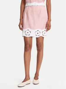 STAUD Spódnica mini Margaux R25S6138LN Różowy Regular Fit