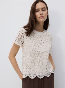Crochetowa bluzka - złamana biel