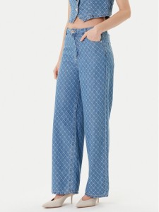 Morgan Jeansy 252-PSTEL Niebieski Wide Leg