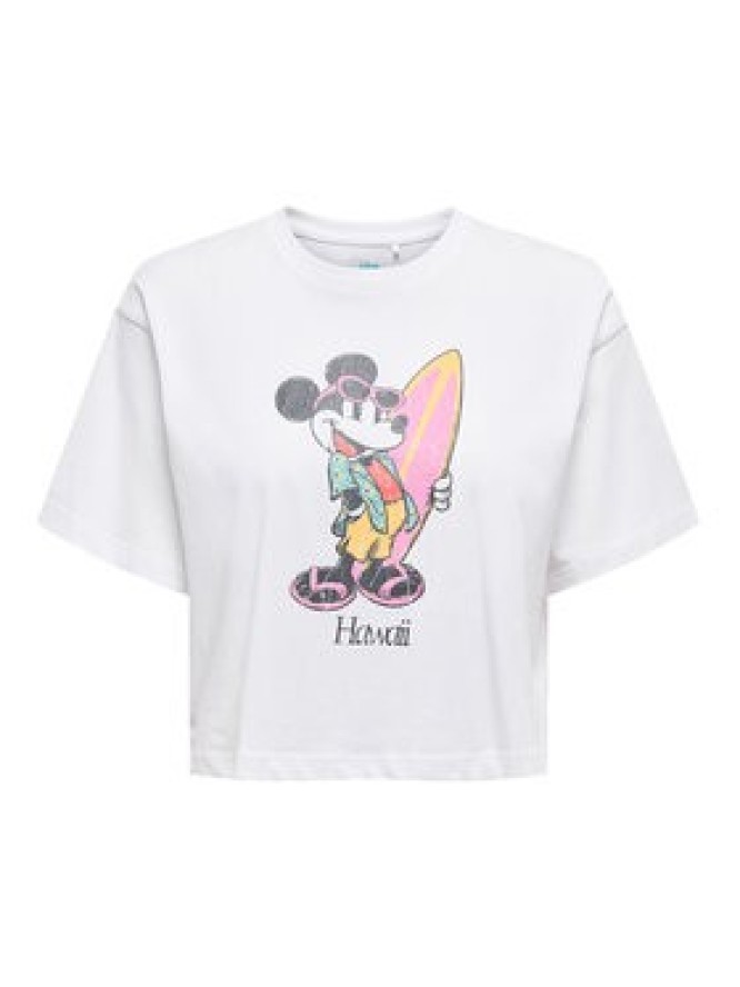 ONLY T-Shirt Mickey Minnie 15348126 Biały Regular Fit