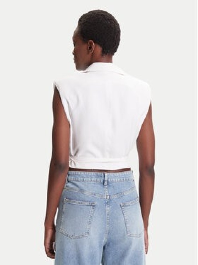 ACCESS FASHION Kamizelka 53-1028-195 Biały Slim Fit