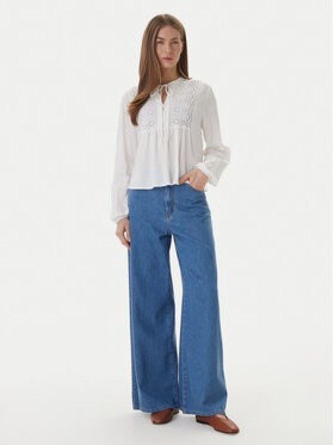 ONLY Bluzka Lennyo 15366732 Biały Regular Fit