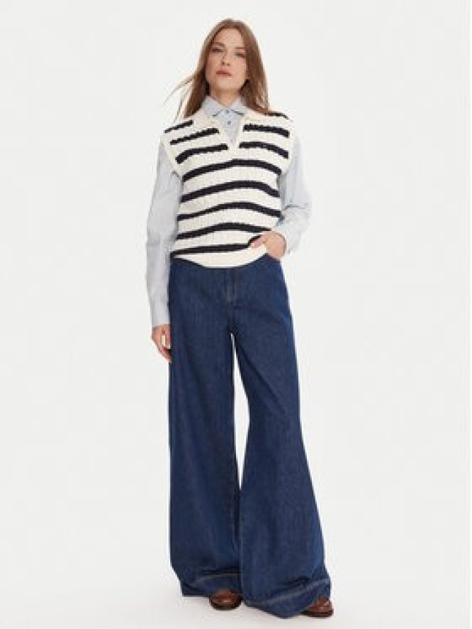 Weekend Max Mara Jeansy Ciro 2525186042 Granatowy Wide Leg