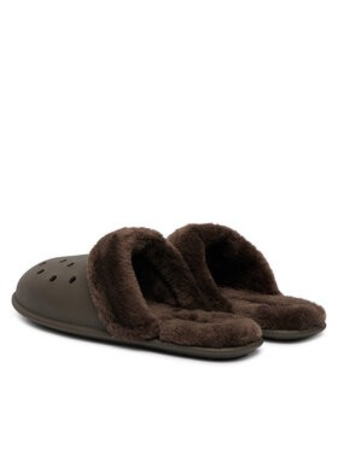 Crocs Kapcie Classic Fuzz Scuff 212143 Brązowy