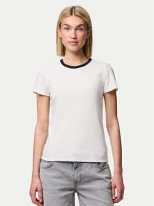 Pieces T-Shirt May 17154483 Biały Slim Fit