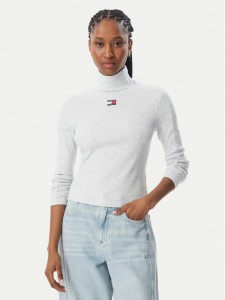 Tommy Jeans Bluzka DW0DW23251 Szary Slim Fit