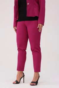 Eleganckie biznesowe spodnie Amelia w kolorze głębokiej fuksji PLUS SIZE XXL OVERSIZE WIOSNA