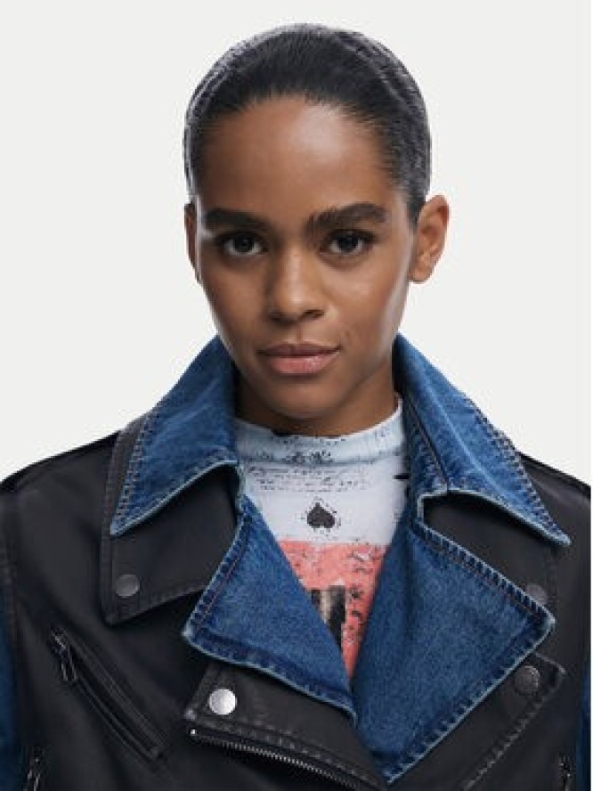 Desigual Płaszcz przejściowy Denimbike 25WWEW52 Niebieski Regular Fit